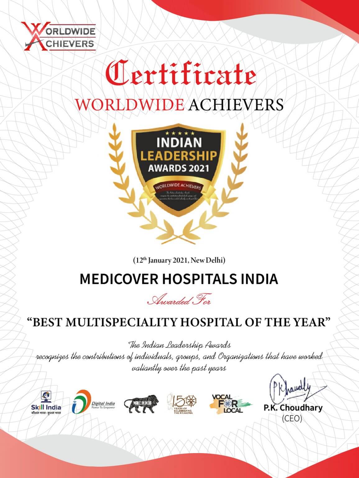 Indian Leadership Awards 2021 Medicover Hospitals